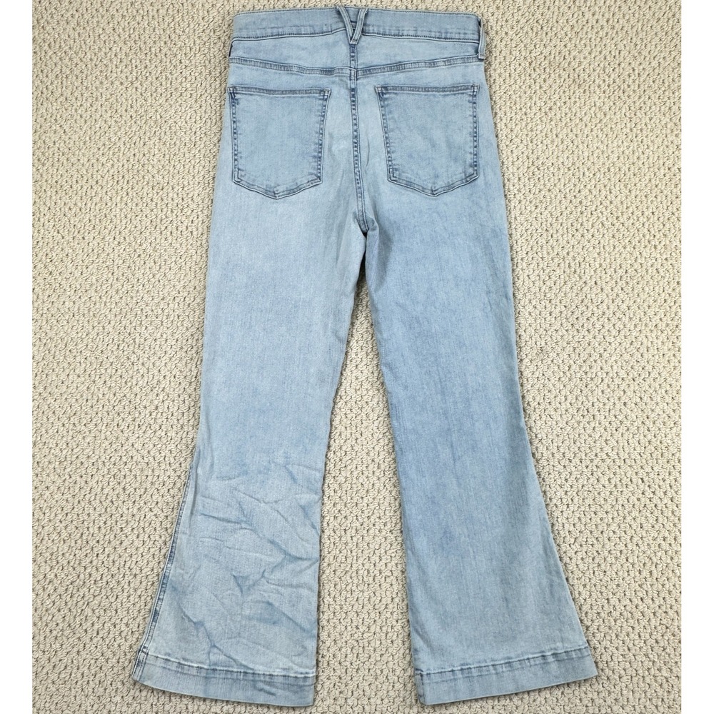 Veronica Beard Carson Ankle Flare Jeans Womens 31/12 Light Blue Wash High Rise - Picture 2 of 15